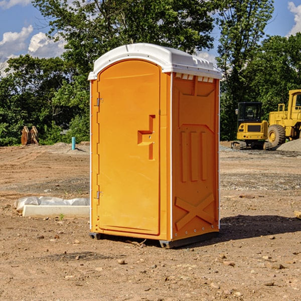 how often are the porta potties cleaned and serviced during a rental period in Wheatland IL